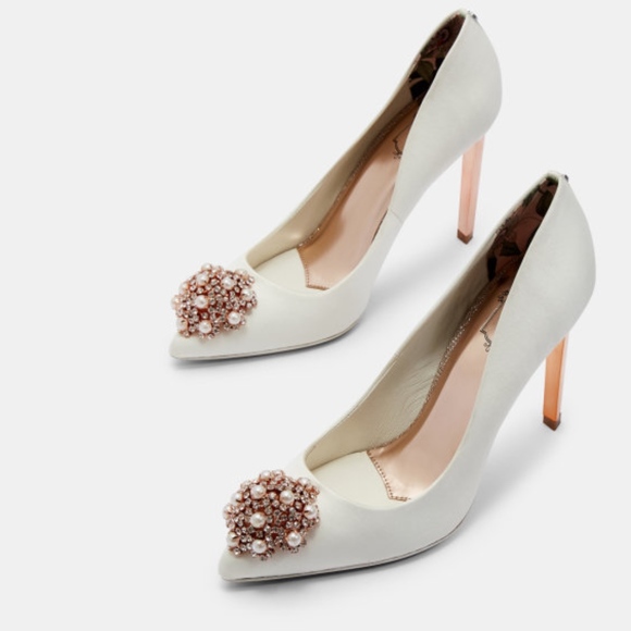ted baker pointed embellished high heels